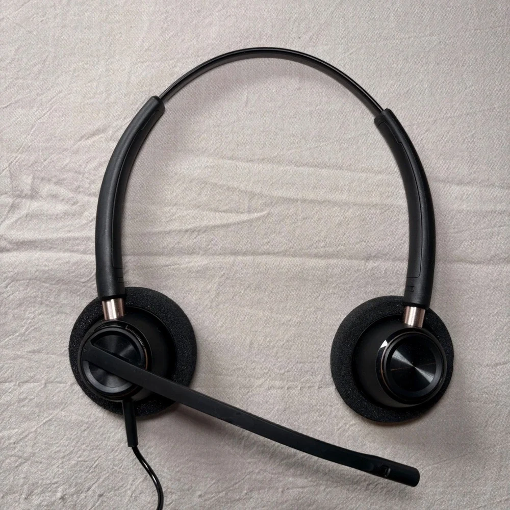 Poly Blackwire 3325 Wired Stereo‎ Headset Black Over-the-Head with Boom Mic